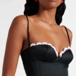 Crochet-trimmed Cotton Bustier Dress Thumbnail 2