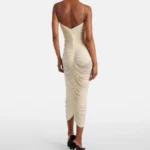 Ruched Halterneck Midi Dress Thumbnail 4