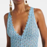 Open-back Lame Lace Maxi Dress Thumbnail 2