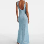 Open-back Lame Lace Maxi Dress Thumbnail 3