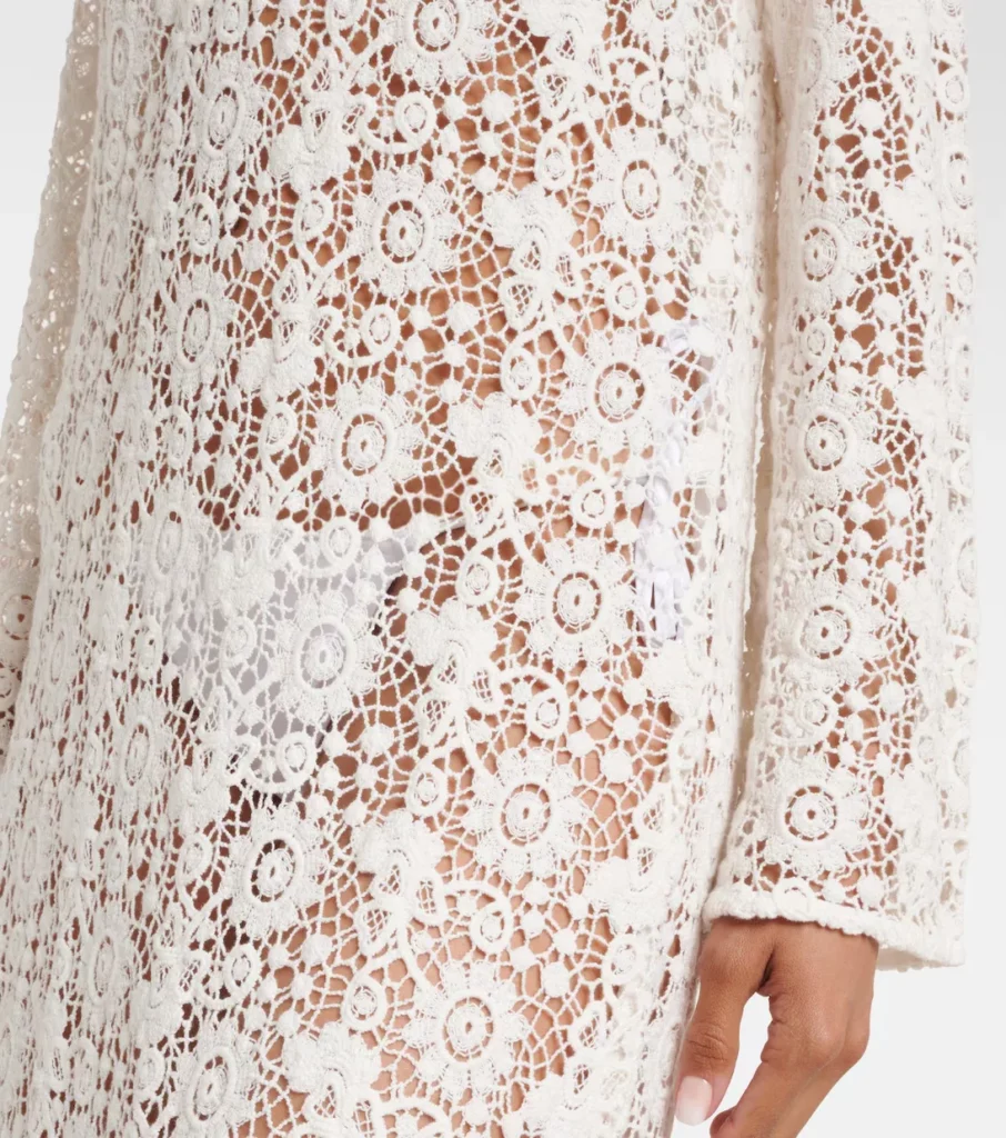 Cotton Lace Maxi Dress Full Size Image 5