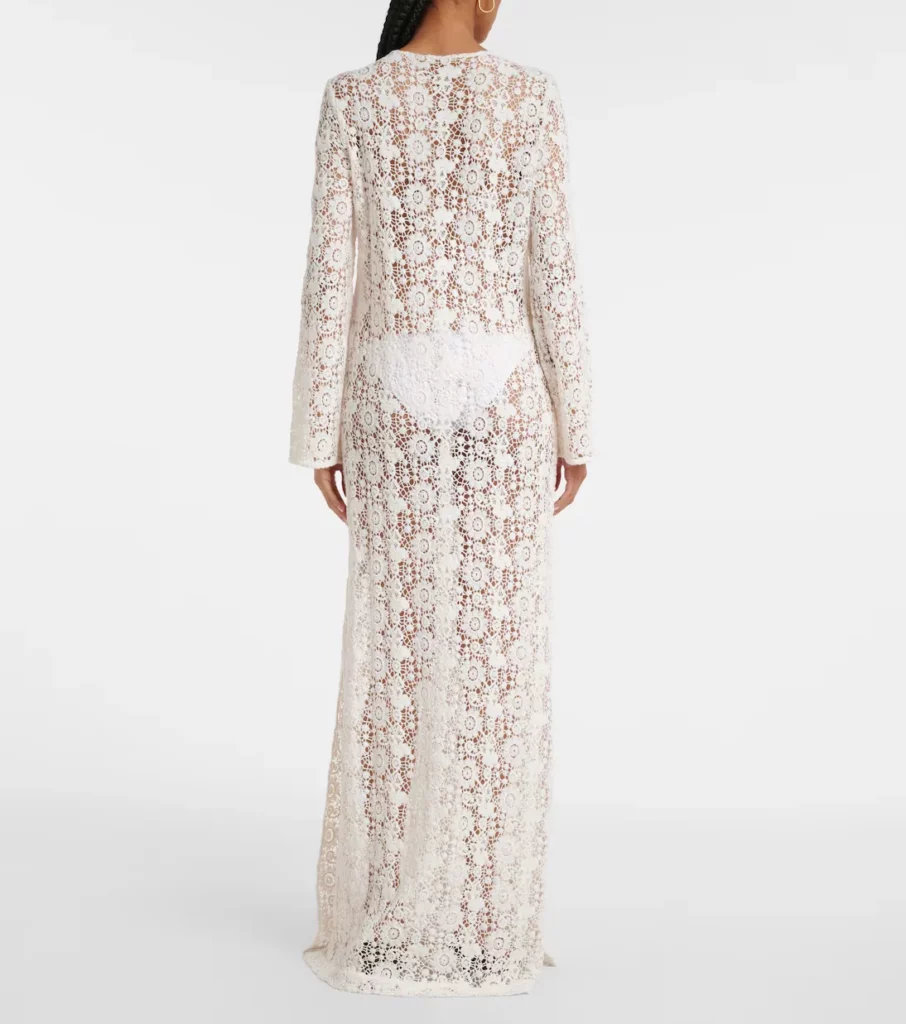 Cotton Lace Maxi Dress Full Size Image 3