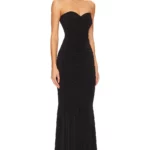 Strapless Shirred Front Fishtail Gown Thumbnail 3