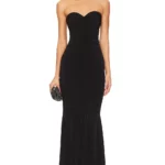 Strapless Shirred Front Fishtail Gown Thumbnail 1