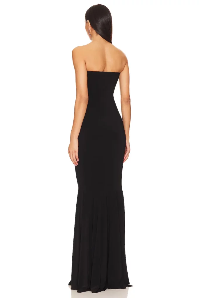Strapless Shirred Front Fishtail Gown Full Size Image 2