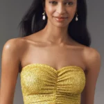 Strapless Shirred Fishtail Maxi Dress Thumbnail 2