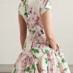Belted Tiered Floral-print Cotton-blend Poplin Mini Dress Thumbnail 3
