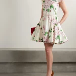 Belted Tiered Floral-print Cotton-blend Poplin Mini Dress Thumbnail 1