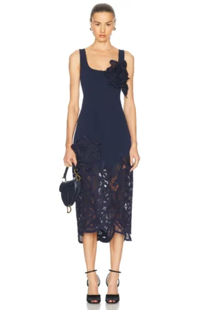OSCAR DE LA RENTA Long Knit Dress