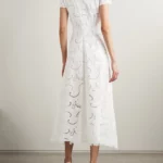 Scroll Asymmetric Guipure Lace Midi Dress Thumbnail 3