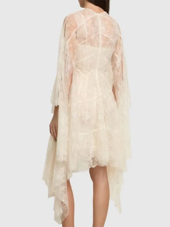 Draped Nylon Lace Dress Full Size Image 4