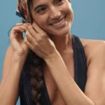 Halter Deep-v Seamed Open-back Mini Dress Thumbnail 4