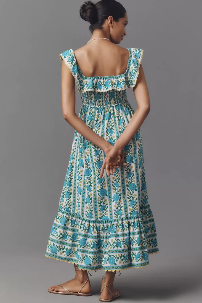 Carrie Sleeveless Ruffled Midi Dress Full Size Image 3