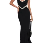 Keila Lace Trim Cutout Maxi Dress Thumbnail 1