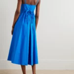 Barker Gathered Cotton-blend Poplin Midi Dress Thumbnail 4