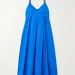 Barker Gathered Cotton-blend Poplin Midi Dress Thumbnail 3