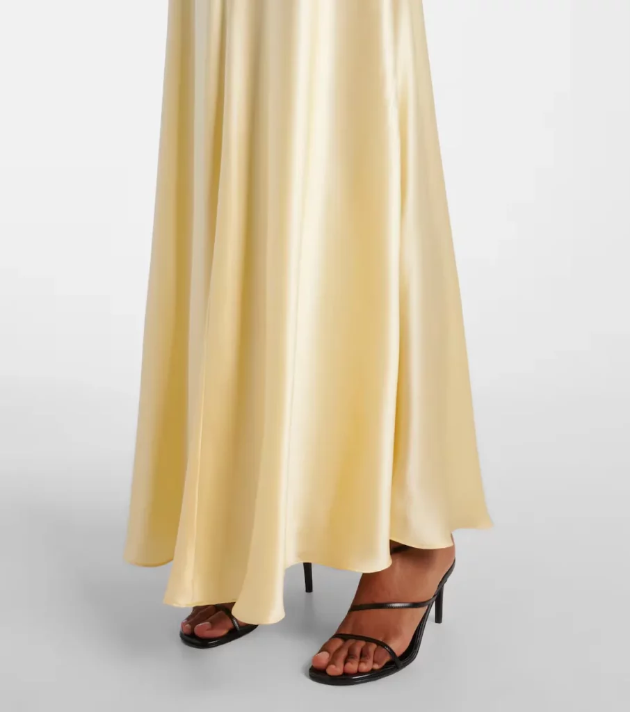 Lace-trimmed Silk Charmeuse Gown Full Size Image 5
