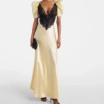 Lace-trimmed Silk Charmeuse Gown Thumbnail 1