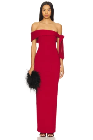 SNDYS Jaymes Maxi Dress in Cranberry