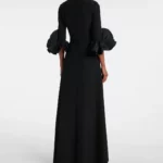 Belted Ruffled Crepe Gown Thumbnail 4
