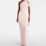 One-shoulder Crepe Gown Thumbnail 1