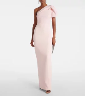 SAFIYAA One-shoulder Crepe Gown