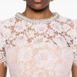 Lace Pearl-embellished Midi Dress Thumbnail 4