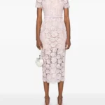 Lace Pearl-embellished Midi Dress Thumbnail 1
