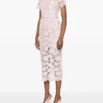 Lace Pearl-embellished Midi Dress Thumbnail 3