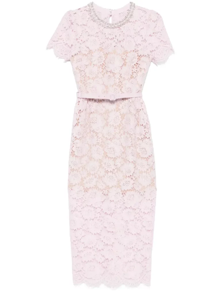 Lace Pearl-embellished Midi Dress Full Size Image 5