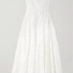 Imogen Strapless Fil Coupe Jacquard Midi Dress Thumbnail 3