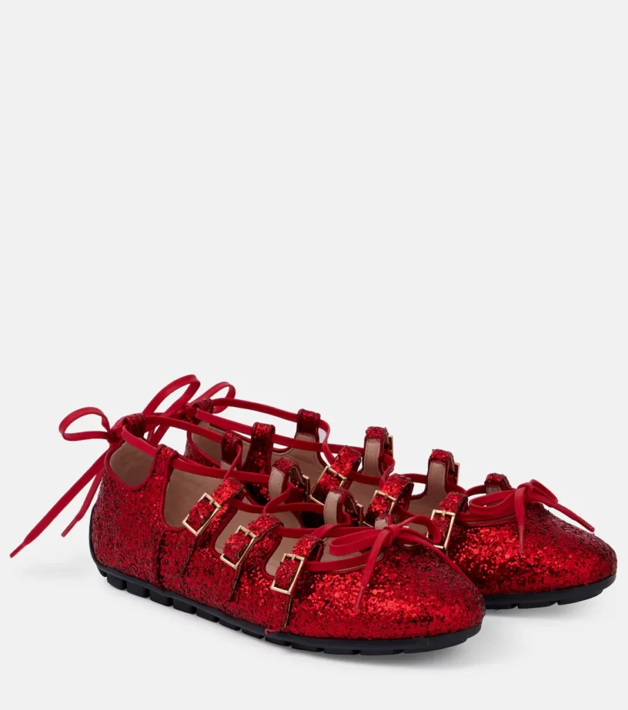 Ghillie Glitter Ballet Flats Full Size Image 5