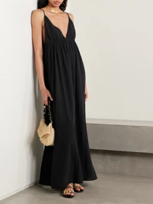 STAUD Hanna Cotton-gauze Maxi Dress