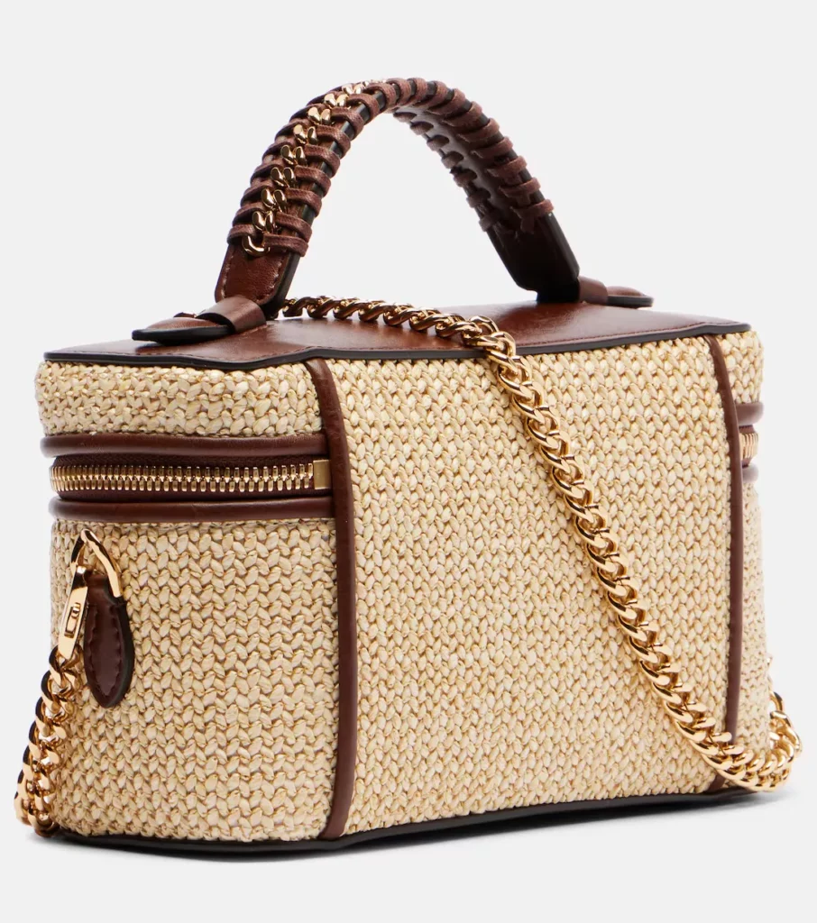 Falabella Mini Raffia Tote Bag Full Size Image 2