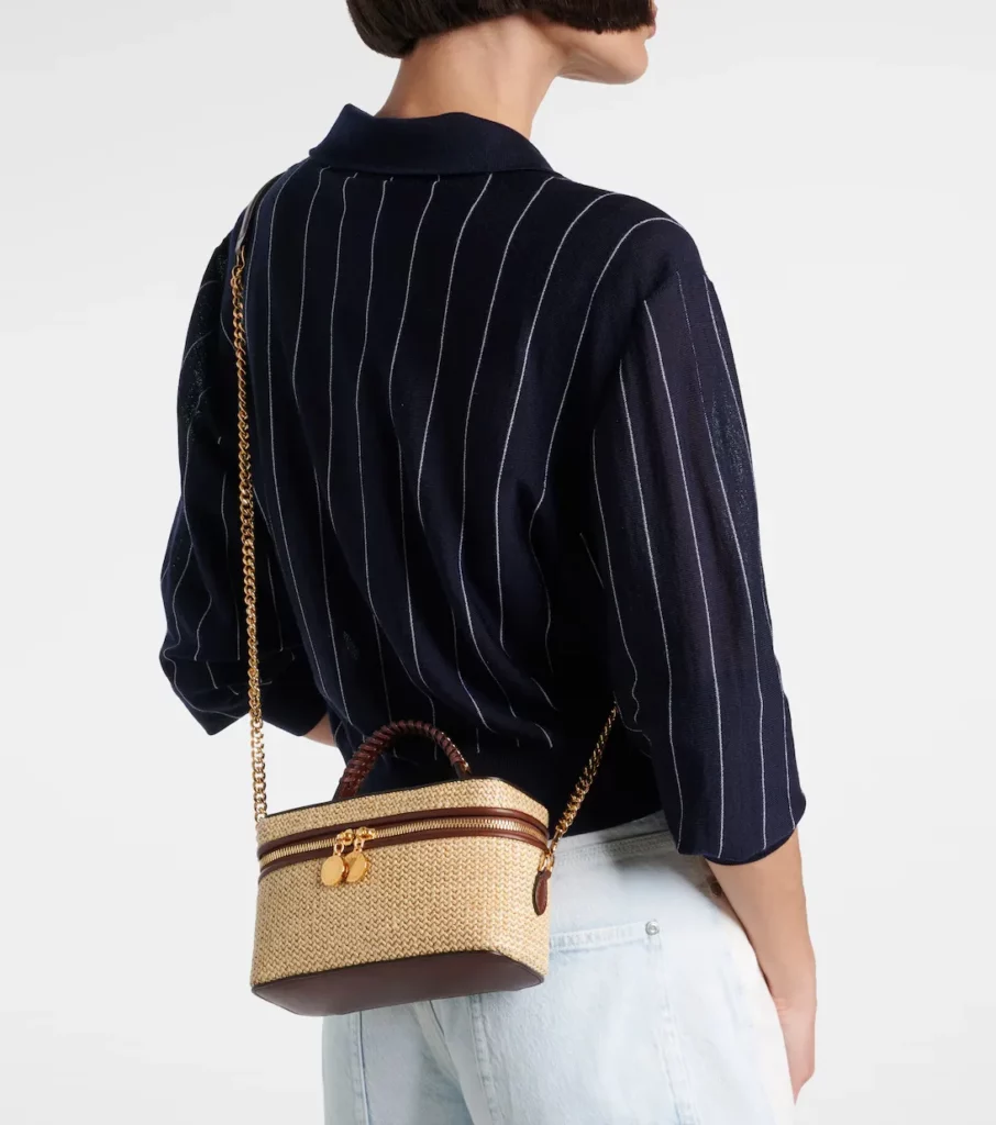 Falabella Mini Raffia Tote Bag Full Size Image 4