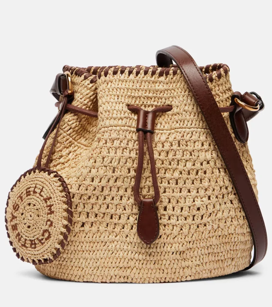 Falabella Small Raffia Bucket Bag Full Size Image 1