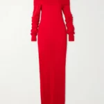 Off-the-shoulder Wool Maxi Dress Thumbnail 4