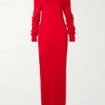 Off-the-shoulder Wool Maxi Dress Thumbnail 2