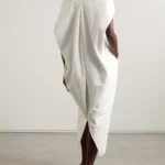 Anitas Off-the-shoulder Cape-effect Cotton-poplin Midi Dress Thumbnail 2