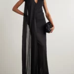 Draped Layered Jersey Maxi Dress Thumbnail 1