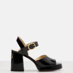 Fawcette VLogo Signature 100 Leather Platform Sandals Thumbnail 1
