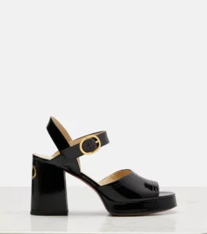 VALENTINO GARAVANI Fawcette VLogo Signature 100 Leather Platform Sandals