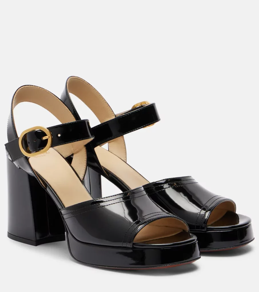 Fawcette VLogo Signature 100 Leather Platform Sandals Full Size Image 2