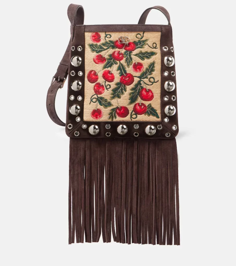 Nellcote Small Suede-trimmed Crossbody Bag Full Size Image 1