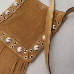 Nellcôte VLogo Studded Suede Shoulder Bag Thumbnail 6
