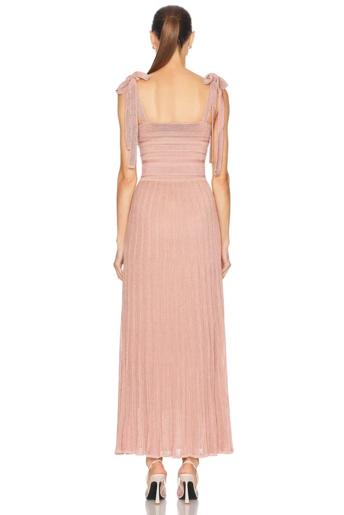 Lucky Metallic Tie Dress Full Size Image 4