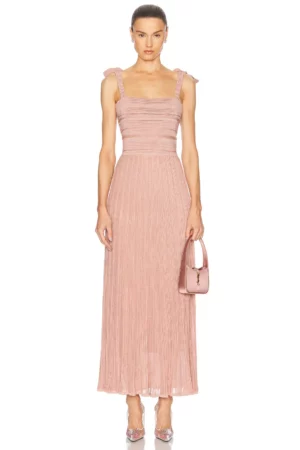 ZIMMERMANN Lucky Metallic Tie Dress