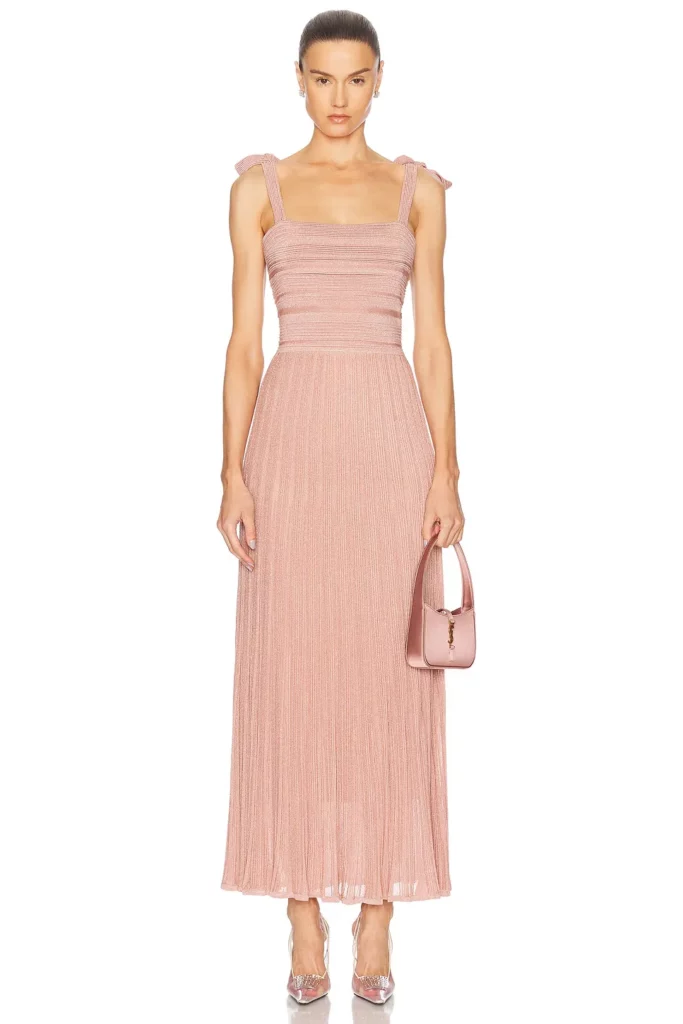 Lucky Metallic Tie Dress Full Size Image 1