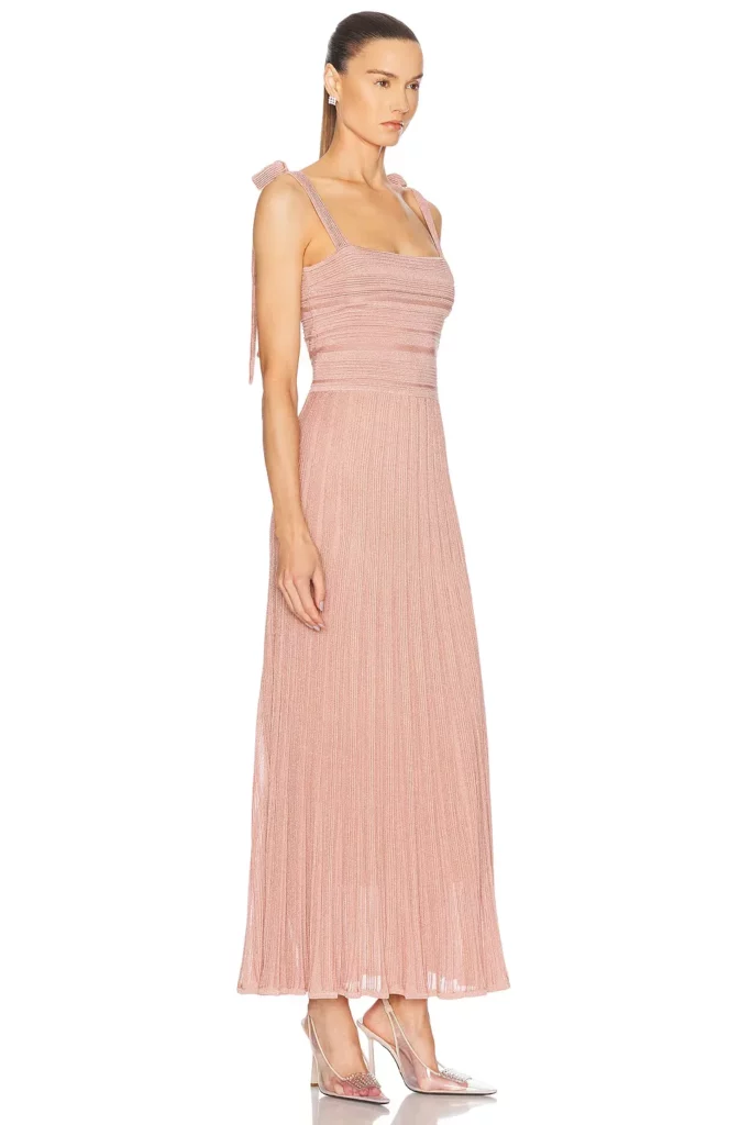 Lucky Metallic Tie Dress Full Size Image 2