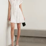 Tie-detailed Crepe-trimmed Corded Lace Mini Dress Thumbnail 1